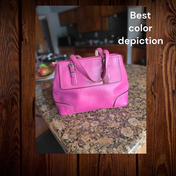 COACH Hamptons Vintage Satchel in Barbie Pink Y2K - Picture 10 of 13